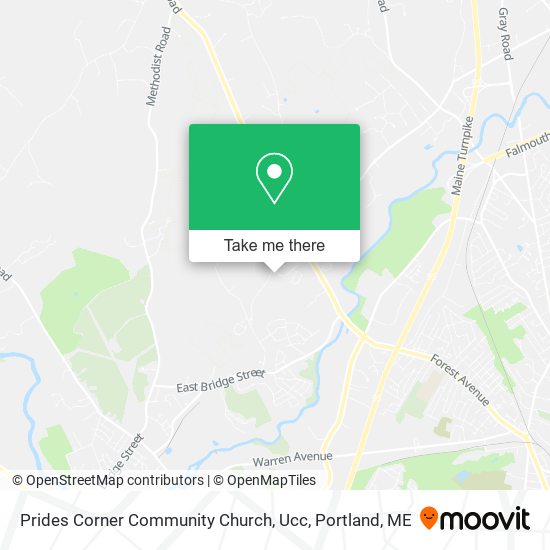 Prides Corner Community Church, Ucc map