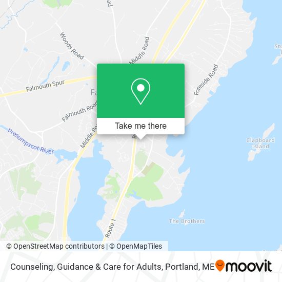 Counseling, Guidance & Care for Adults map