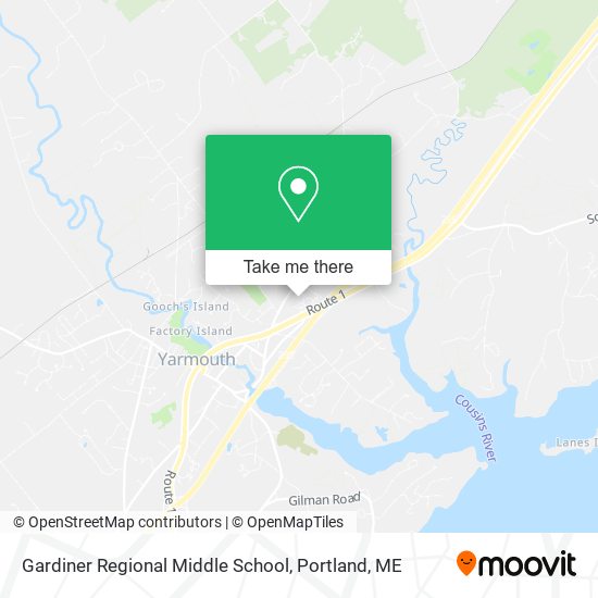 Gardiner Regional Middle School map