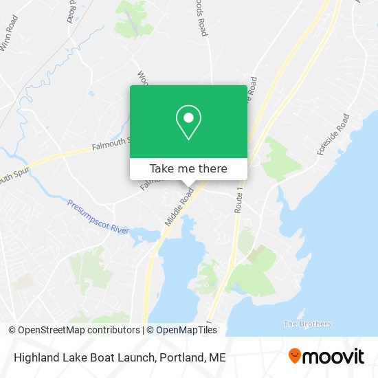 Highland Lake Boat Launch map