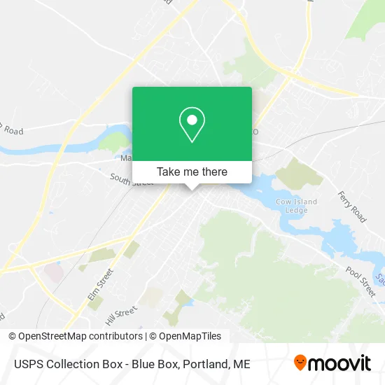 USPS Collection Box - Blue Box map
