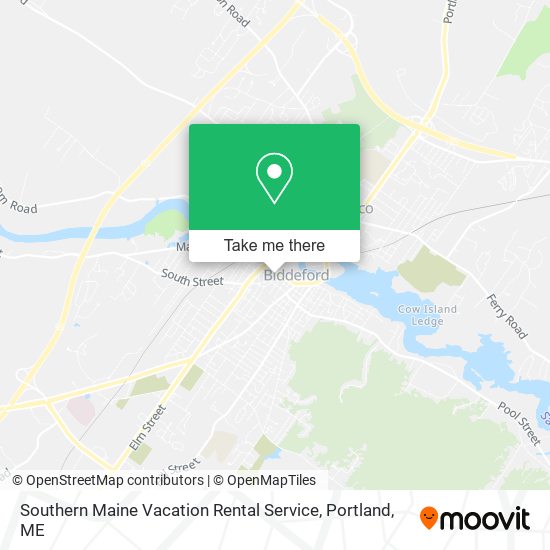 Mapa de Southern Maine Vacation Rental Service