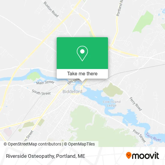 Riverside Osteopathy map