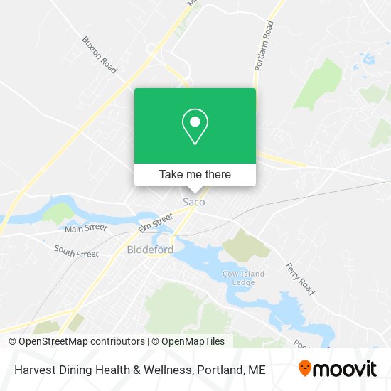 Harvest Dining Health & Wellness map