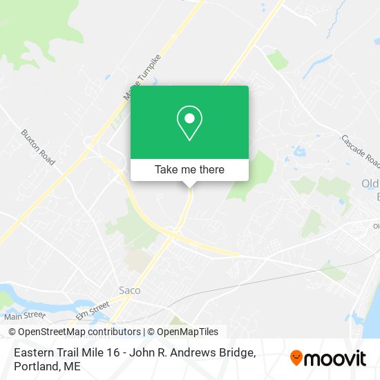 Eastern Trail Mile 16 - John R. Andrews Bridge map