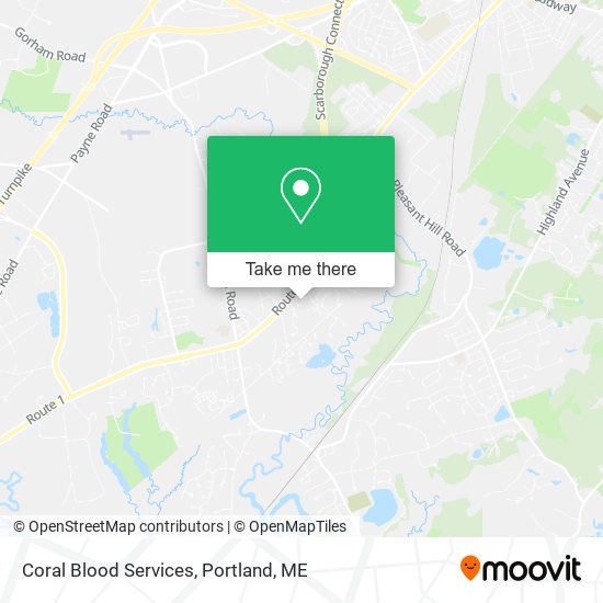 Mapa de Coral Blood Services