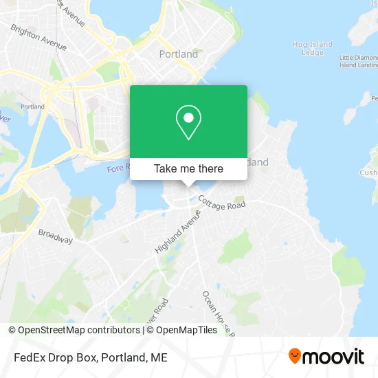 FedEx Drop Box map