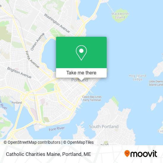 Catholic Charities Maine map
