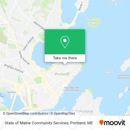 State of Maine Community Services map