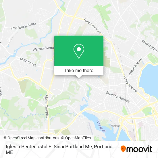 Iglesia Pentecostal El Sinaí Portland Me map