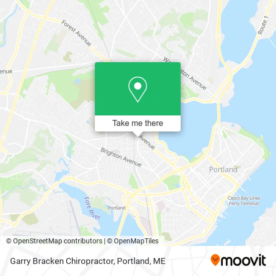 Garry Bracken Chiropractor map