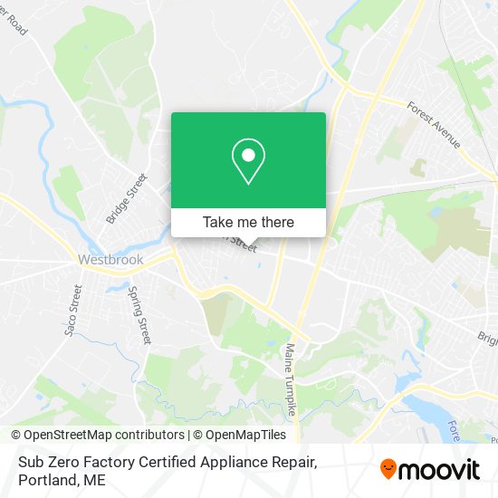 Sub Zero Factory Certified Appliance Repair map