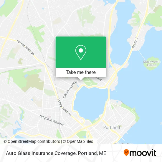 Auto Glass Insurance Coverage map