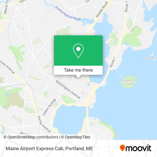 Maine Airport Express Cab map