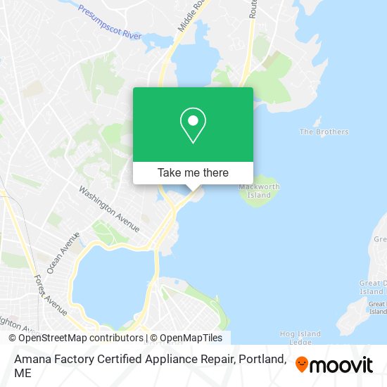Mapa de Amana Factory Certified Appliance Repair