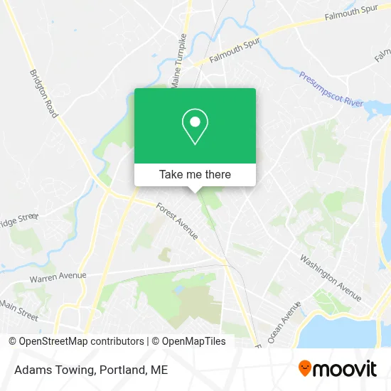 Adams Towing map