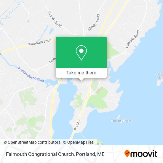 Mapa de Falmouth Congrational Church