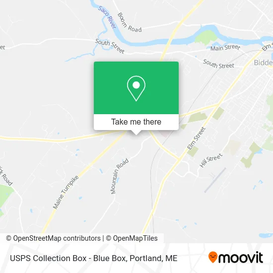 USPS Collection Box - Blue Box map