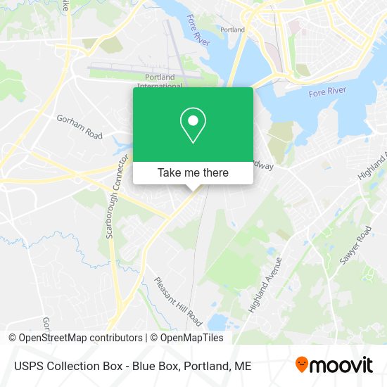 USPS Collection Box - Blue Box map