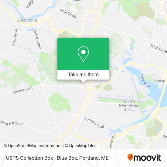 USPS Collection Box - Blue Box map