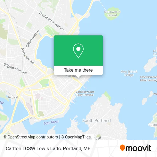 Carlton LCSW Lewis Ladc map