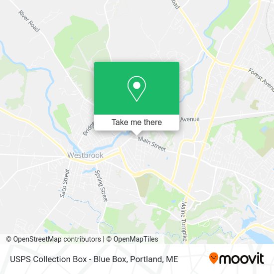 USPS Collection Box - Blue Box map