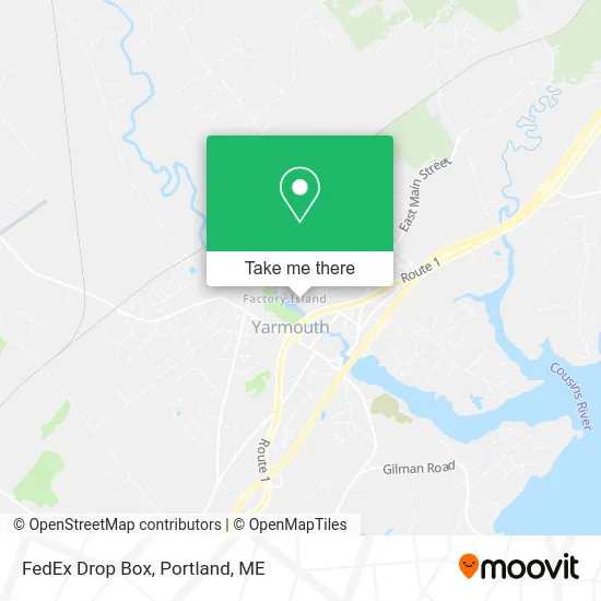 FedEx Drop Box map