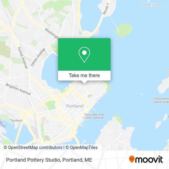 Portland Pottery Studio map