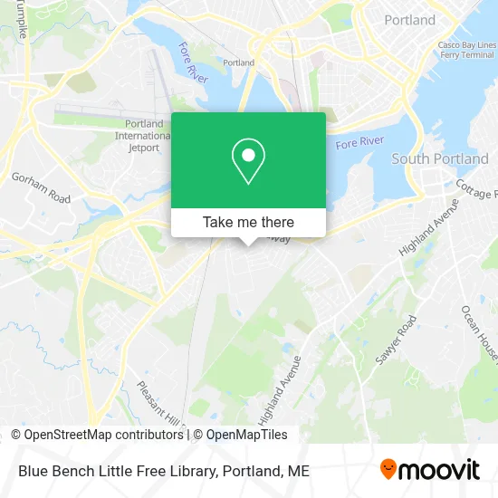 Blue Bench Little Free Library map