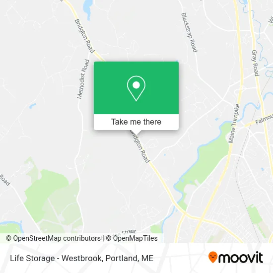 Life Storage - Westbrook map