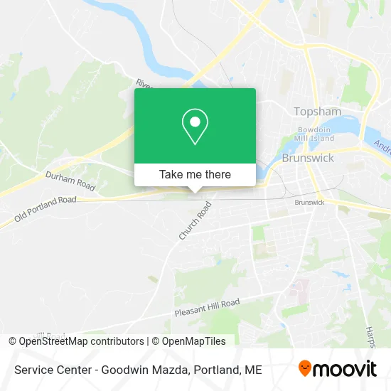 Service Center - Goodwin Mazda map