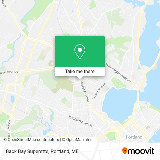 Back Bay Superette map
