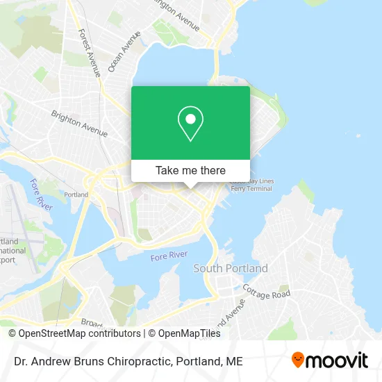 Dr. Andrew Bruns Chiropractic map