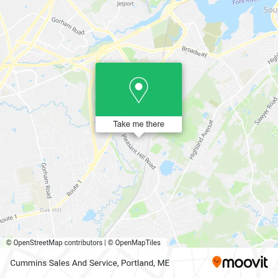 Cummins Sales And Service map