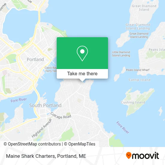 Maine Shark Charters map