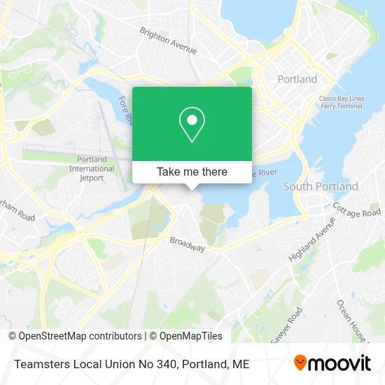 Teamsters Local Union No 340 map