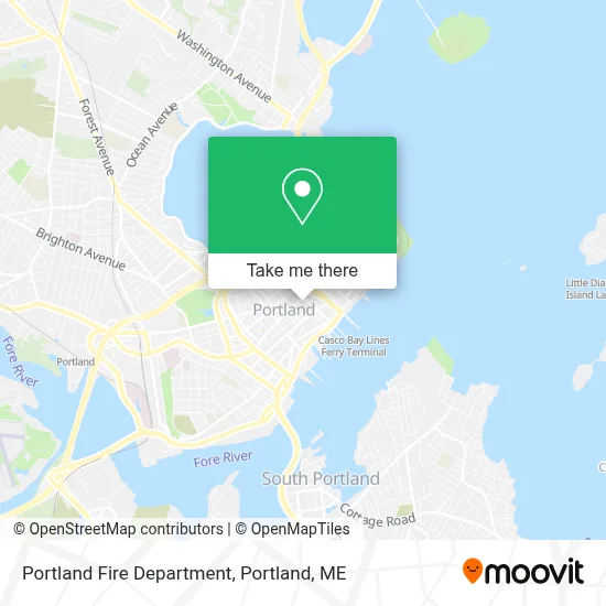 Portland Fire Department map