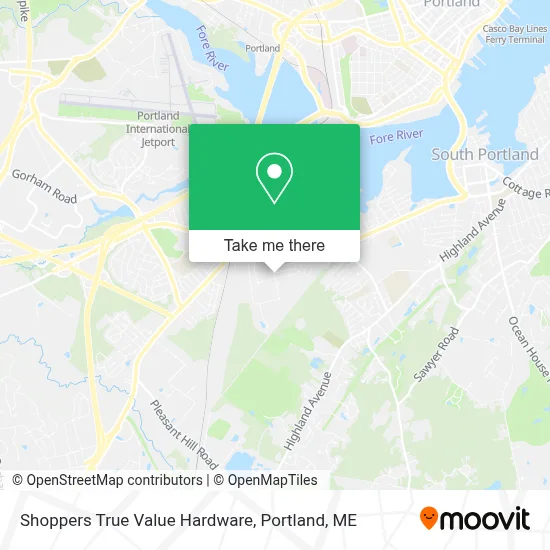 Shoppers True Value Hardware map