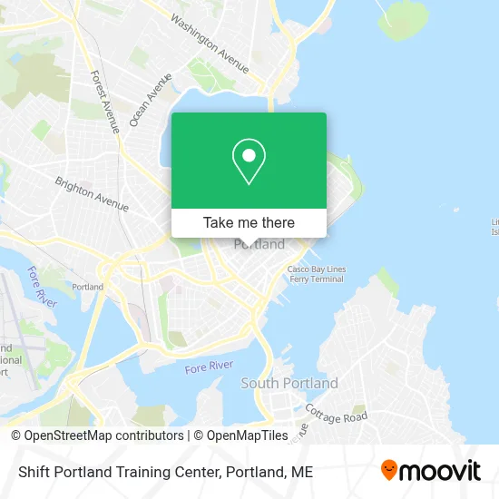 Shift Portland Training Center map