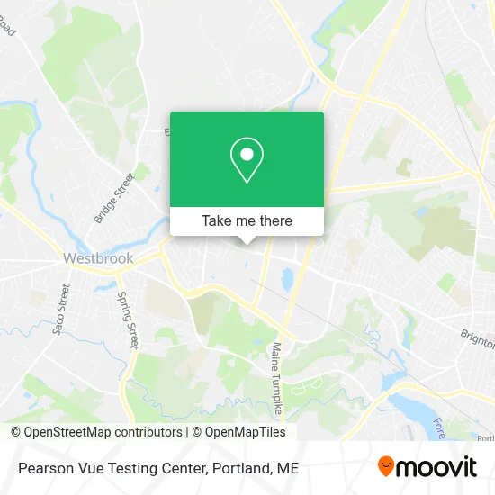 Pearson Vue Testing Center map