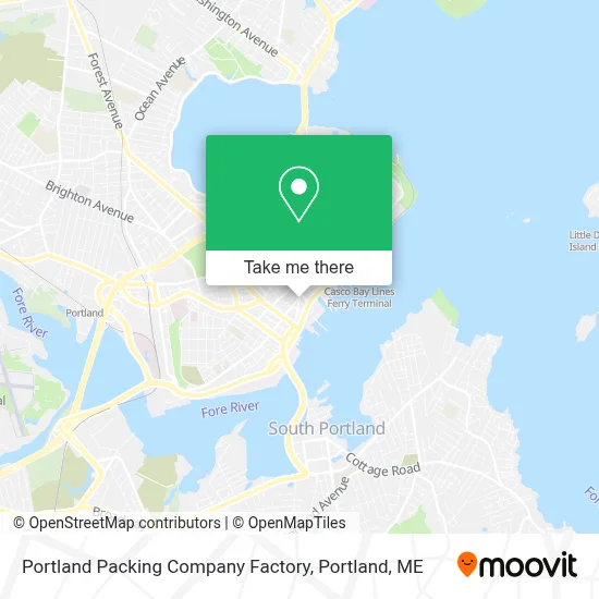 Portland Packing Company Factory map