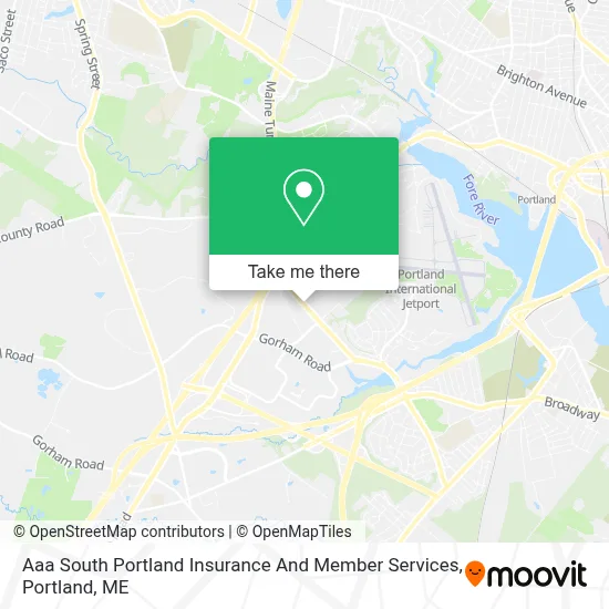 Aaa South Portland Insurance And Member Services map