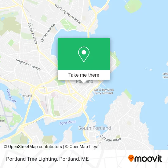 Portland Tree Lighting map