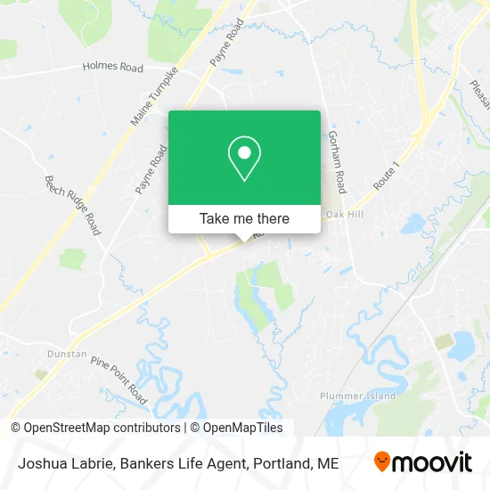 Joshua Labrie, Bankers Life Agent map