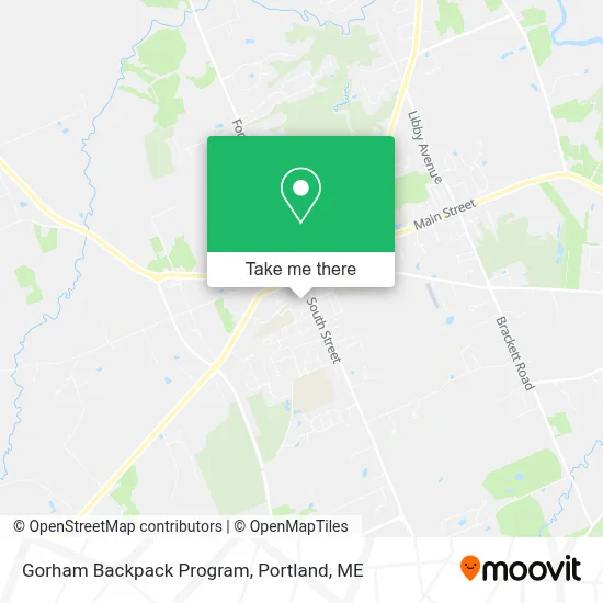 Gorham Backpack Program map