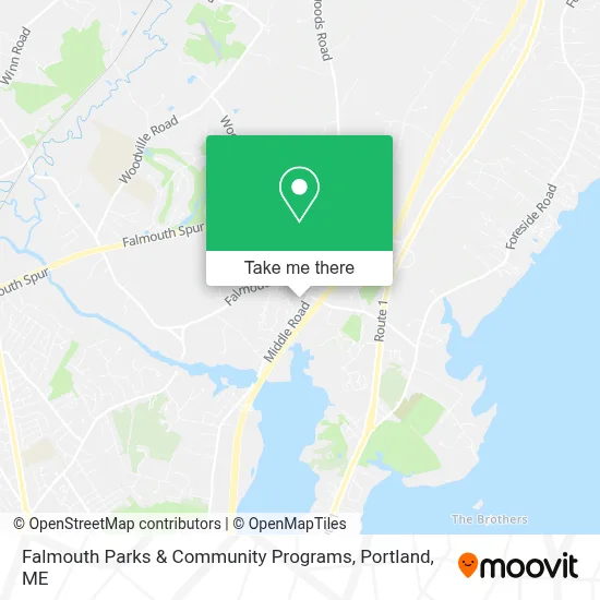 Falmouth Parks & Community Programs map