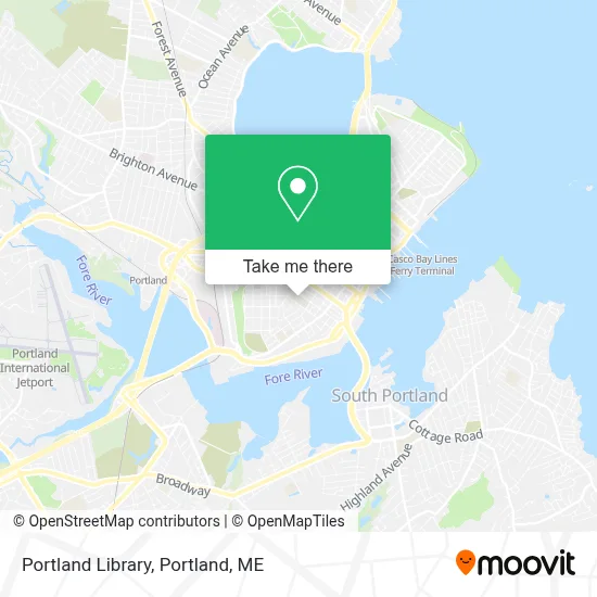 Portland Library map