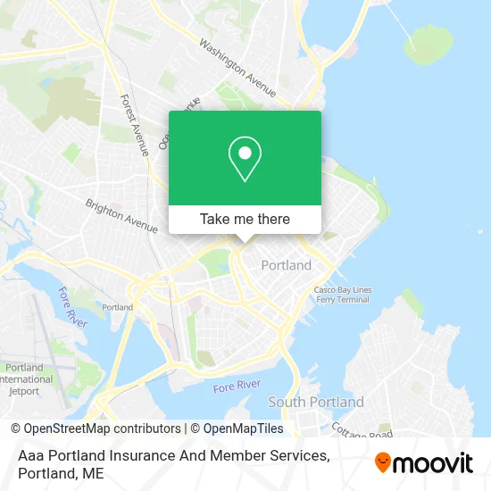 Aaa Portland Insurance And Member Services map