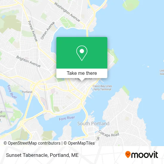 Sunset Tabernacle map