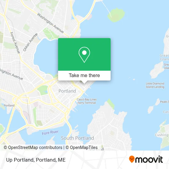Up Portland map